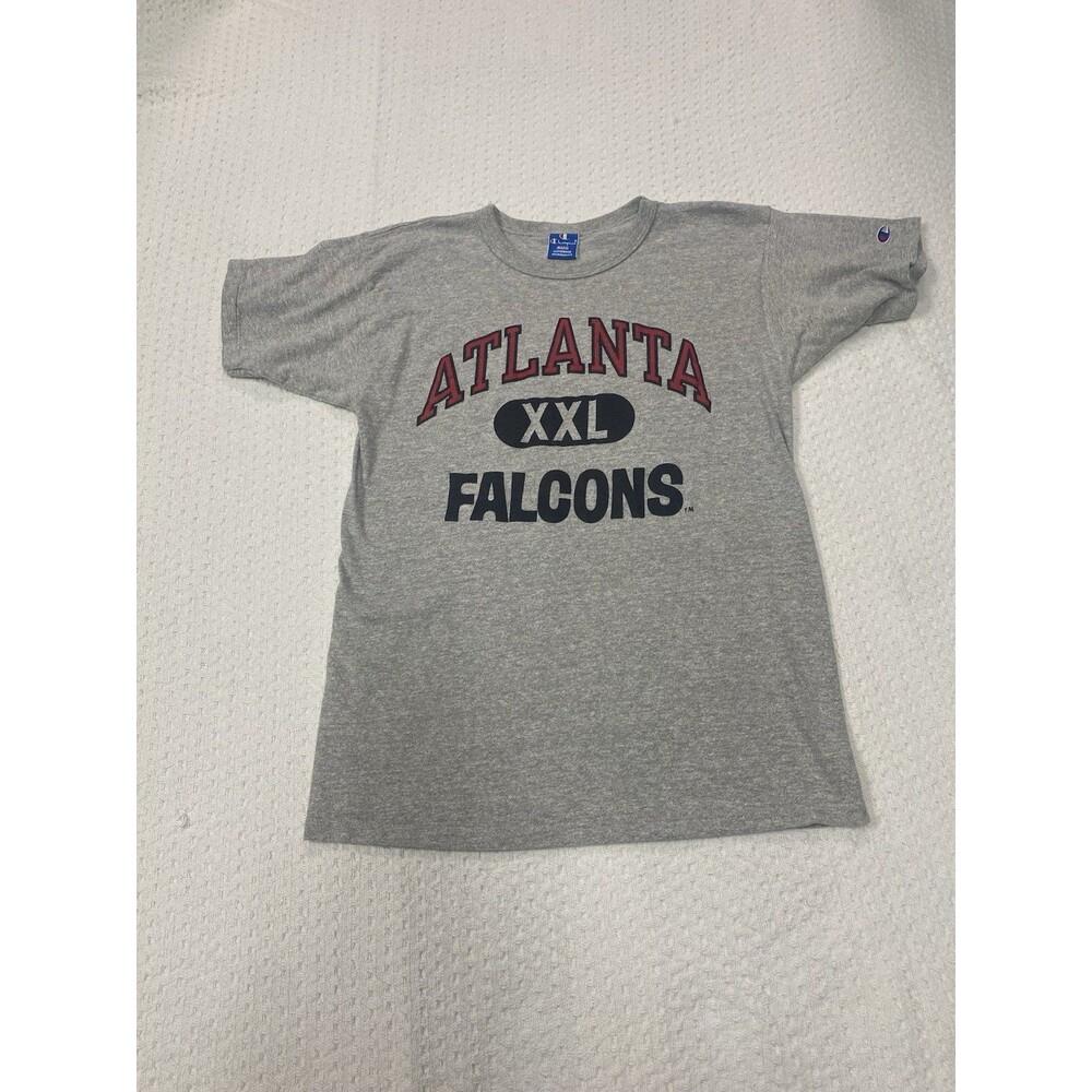 Vintage Champion ATLANTA FALCONS Short Sleeve T Shirt Sz Large Small Hole READ
